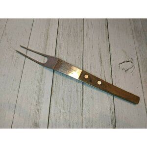 "To A Good Cook" 2 Prong Tine Meat Serving Fork 8 3/4" Stainless Steel Granny